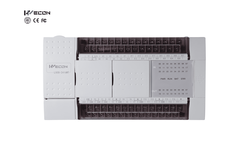 Программируемый логический контроллер WECON LX5S-2416MR-A серии LX5S с конфигурацией 24 входов / 16 выходов. LX5S-2416MR-A фото