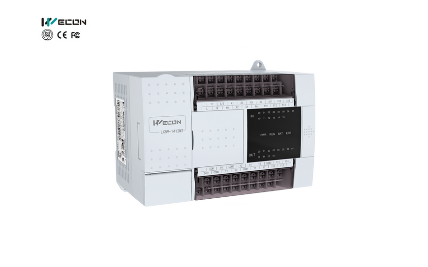 Программируемый логический контроллер WECON LX5V-1412MT-A серии LX5V с конфигурацией 14 входов / 12 выходов. LX5V-1412MT-A фото